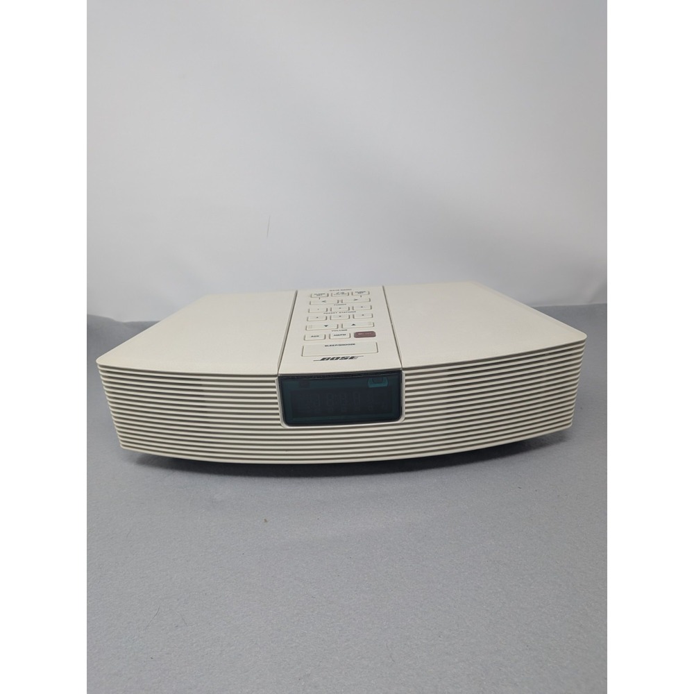 VTG Bose Wave Radio AWR1-1W Tabletop AM/FM Alarm Clock White WORKING - No Remote